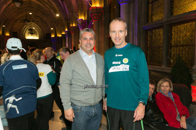 Erste Bank Vienna night run 2013, Peter Bosek (Vorstand Erste Bank), Christian Drastil