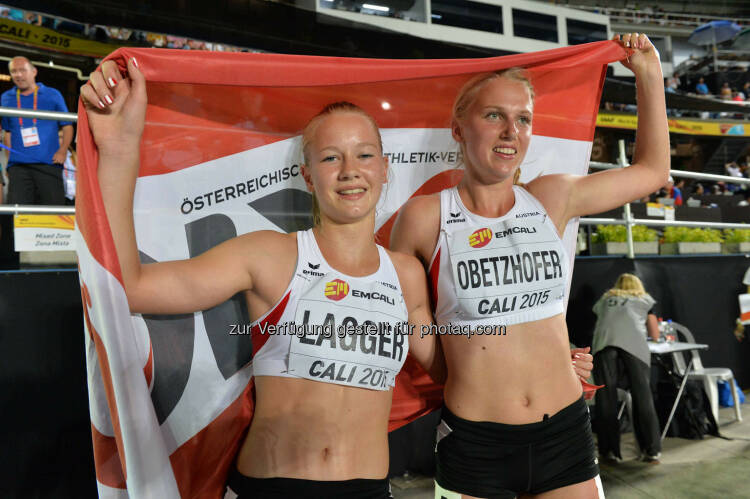 Sarah Lagger, Andrea Obetzhofer, Siebenkampf, U18-WM Cali (Bild: ÖLV/Jiro Mochizuki)