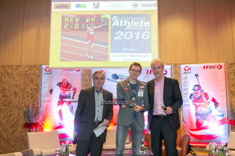 Hans Huber, Günther Matzinger (Rookie of the Year), Christian Drastil (BSN)